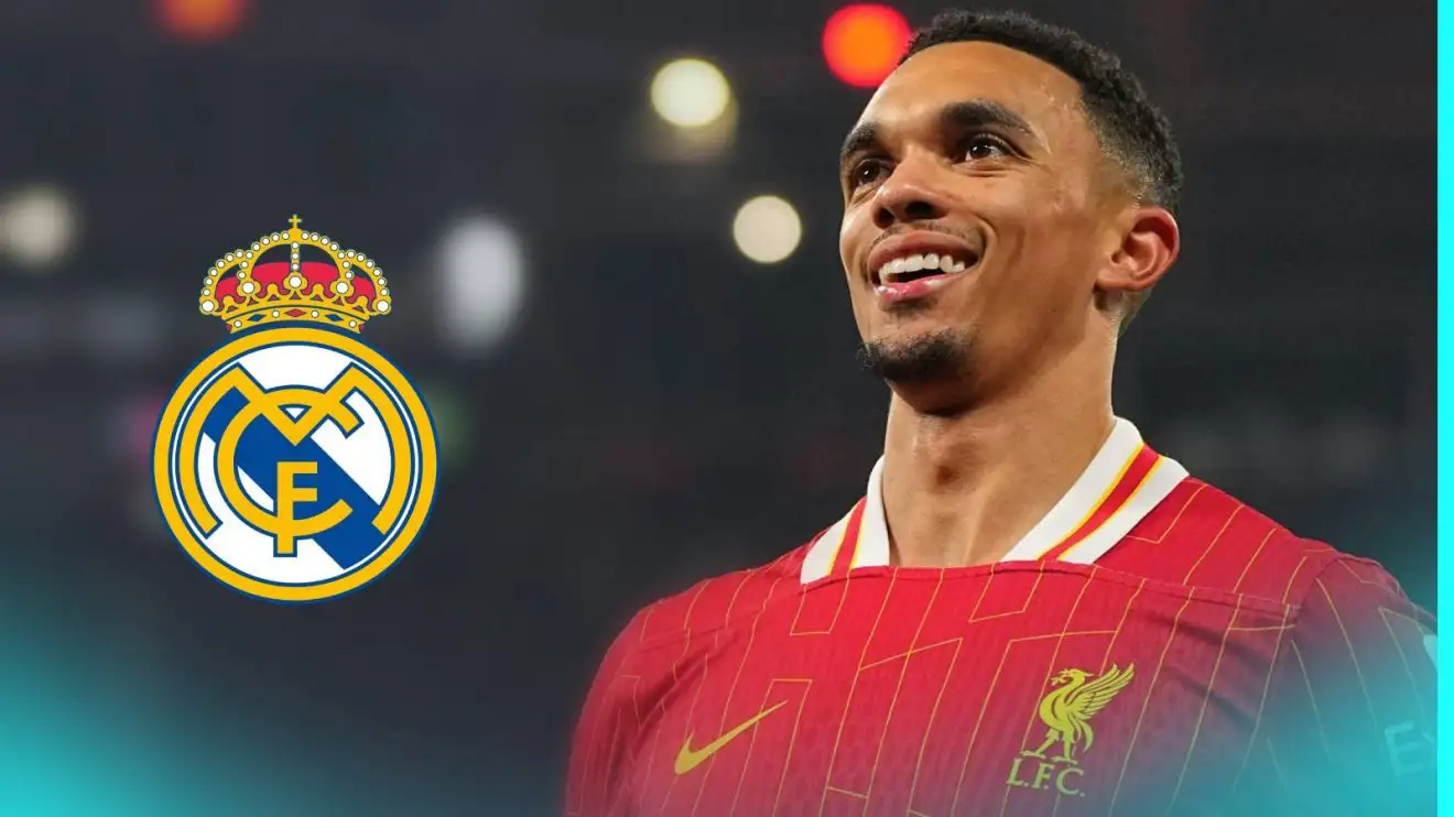 Liverpool right-back Trent Alexander-Arnold with the Real Madrid badge